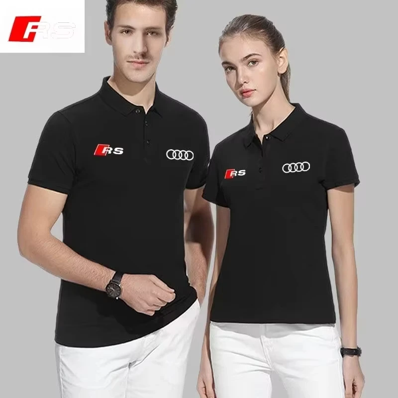 Summer T-shirt Men's POLO Shirt Audi Printed Simple Business Breathable Short Sleeve Loose Lapel T-Shirt Couple Racing Suit Tops
Summer T-shirt Men's POLO Shirt Audi Printed Simple Business Breathable Short Sleeve Loose Lapel T-Shirt Couple Racing Suit Tops