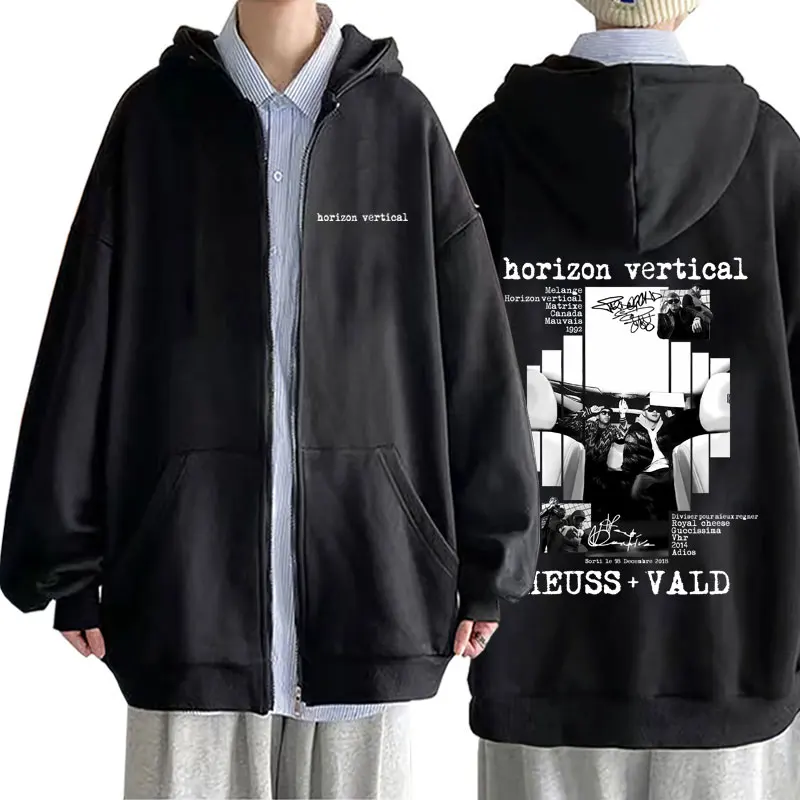 Rapper Heuss L'enfoiré Amd Vald Horizon Vertical Zipper Hoodie Men Hip Hop Pop Music Jacket Male Fashion Vintage Zip Up Hoodies 
Rapper Heuss L'enfoiré Amd Vald Horizon Vertical Zipper Hoodie Men Hip Hop Pop Music Jacket Male Fashion Vintage Zip Up Hoodies