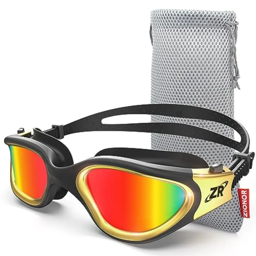 Swim Goggles for pool and open water use, polycarbonate lens with polarized anti-fog coating, matte black frame, UV protection
Swim Goggles for pool and open water use, polycarbonate lens with polarized anti-fog coating, matte black frame, UV protection