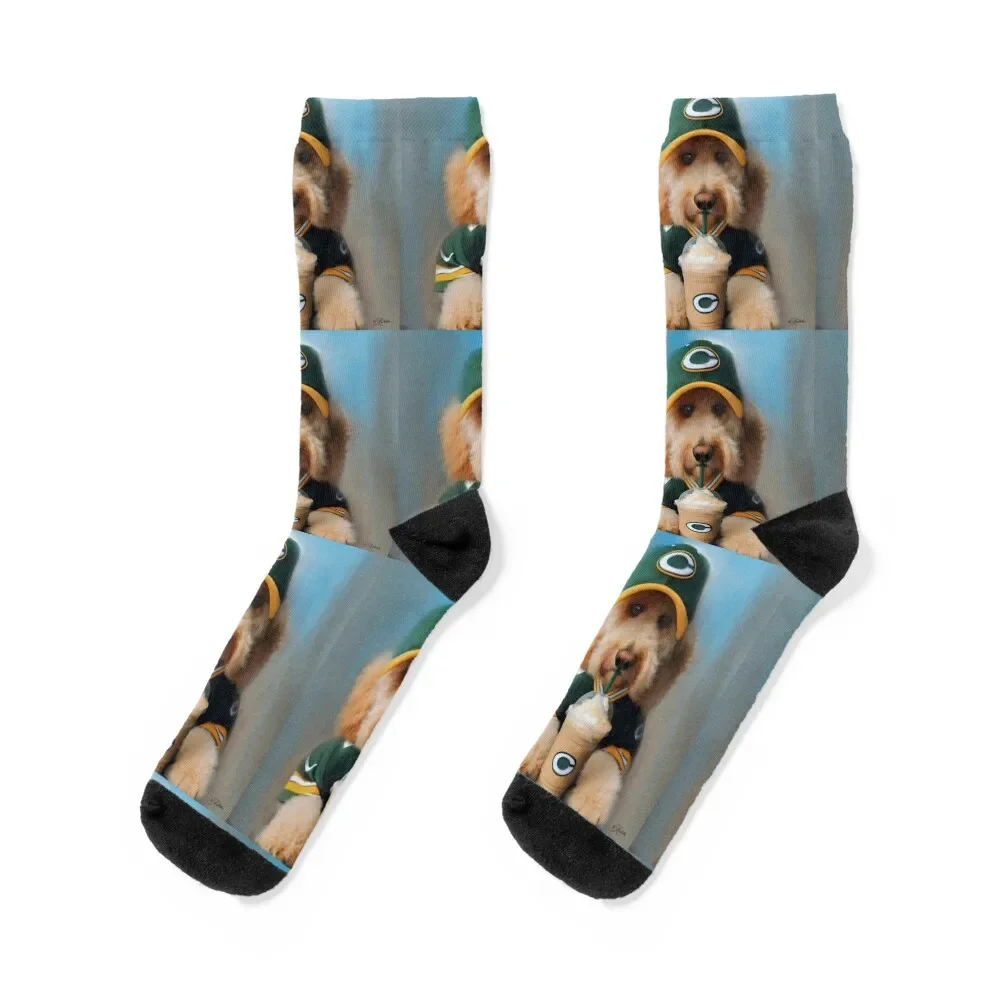 Funny Coffee Drinking Labradoodle Dog in Baseball Hat and Football Shirt Socks snow custom sports Socks Female Men's
Funny Coffee Drinking Labradoodle Dog in Baseball Hat and Football Shirt Socks snow custom sports Socks Female Men's