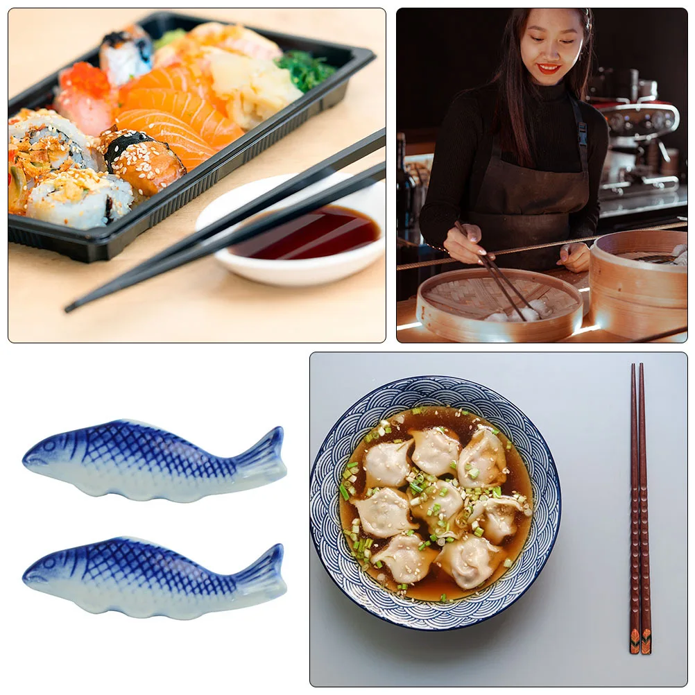 2Pcs Fish Shape Ceramic Chopsticks Holder Kitchen Chopstick Rest Elegant Table Decor Multifunctional Flatware Organizer 
2Pcs Fish Shape Ceramic Chopsticks Holder Kitchen Chopstick Rest Elegant Table Decor Multifunctional Flatware Organizer