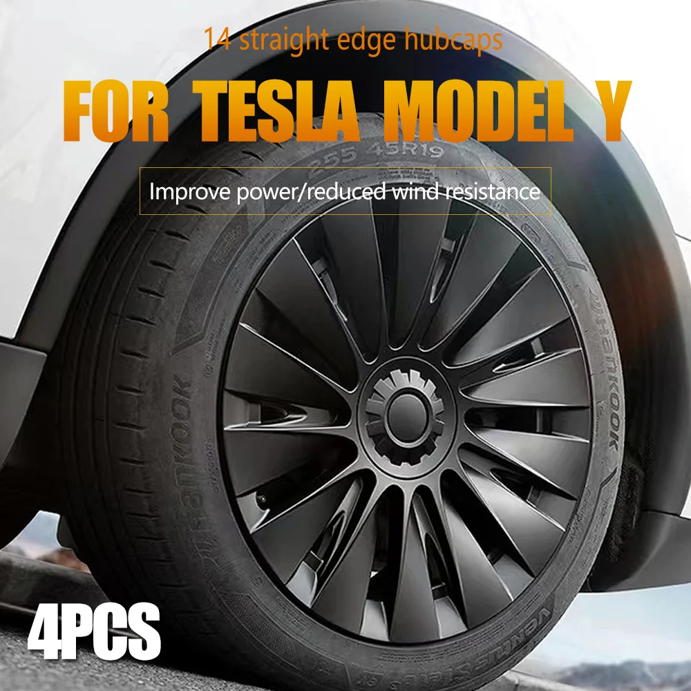 4pcs 2023 New Design 19'' 14 Straight Edge Model Y Hub Caps For Tesla ABS Full Rim Case
4pcs 2023 New Design 19'' 14 Straight Edge Model Y Hub Caps For Tesla ABS Full Rim Case