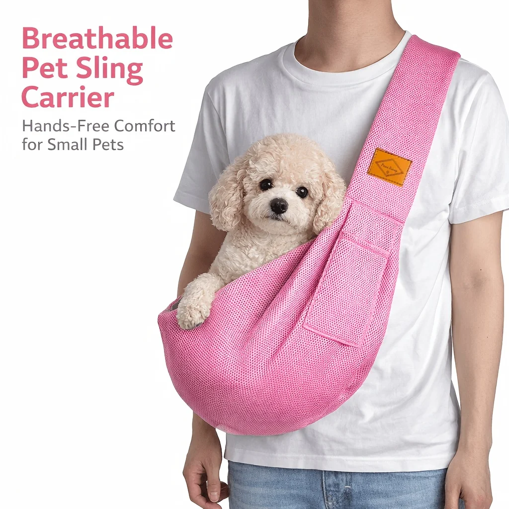 Breathable Mesh Pet Sling Carrier, Front Carry Travel Bag for Small Dogs & Cats, Hands-Free Design with Safety Buckle
Breathable Mesh Pet Sling Carrier, Front Carry Travel Bag for Small Dogs & Cats, Hands-Free Design with Safety Buckle
