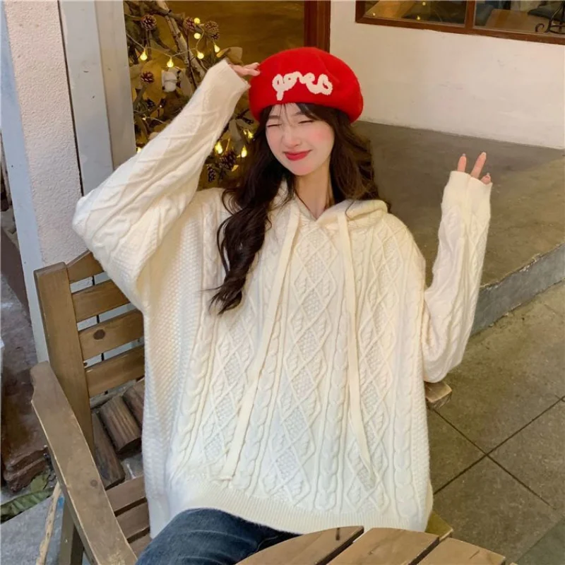 Slouchy Klein Blue Hoodie Sweater Female 2023 Loose Slim Reduced Age Pullover Autumn and Winter Knitted Sweater Pullover Female
Slouchy Klein Blue Hoodie Sweater Female 2023 Loose Slim Reduced Age Pullover Autumn and Winter Knitted Sweater Pullover Female