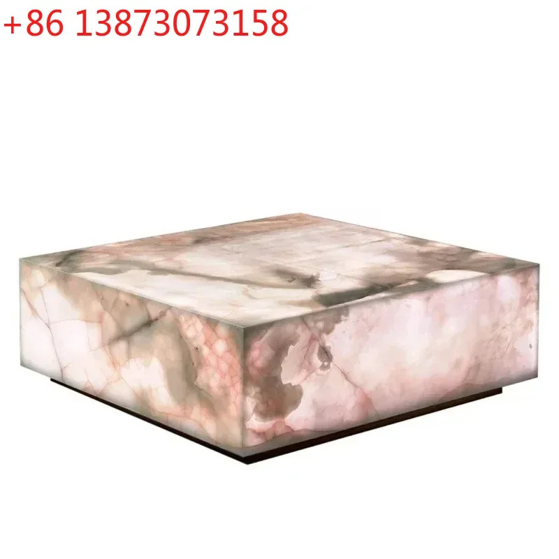 Natural luxury stone square crystal light luxury mansion, living room marble luminous coffee table
Natural luxury stone square crystal light luxury mansion, living room marble luminous coffee table