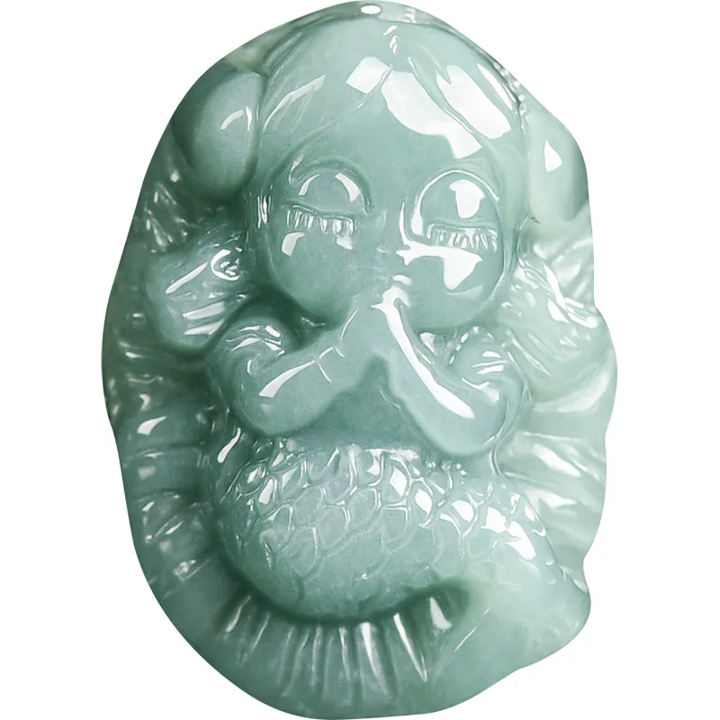 Myanmar Jadeite Mermaid Pendant Necklace Luxury Fashion Accessories Designer Natural Gemstone Green Burmese Jade Charm
Myanmar Jadeite Mermaid Pendant Necklace Luxury Fashion Accessories Designer Natural Gemstone Green Burmese Jade Charm