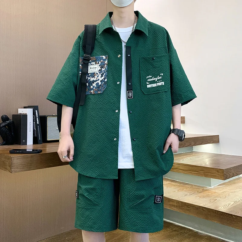 Casual Spor ort Sve irt Set for Men Trendy Loose Fit Youthful Polyester Fiber Five-Quarter Pants Summer Collection
Casual Spor ort Sve irt Set for Men Trendy Loose Fit Youthful Polyester Fiber Five-Quarter Pants Summer Collection