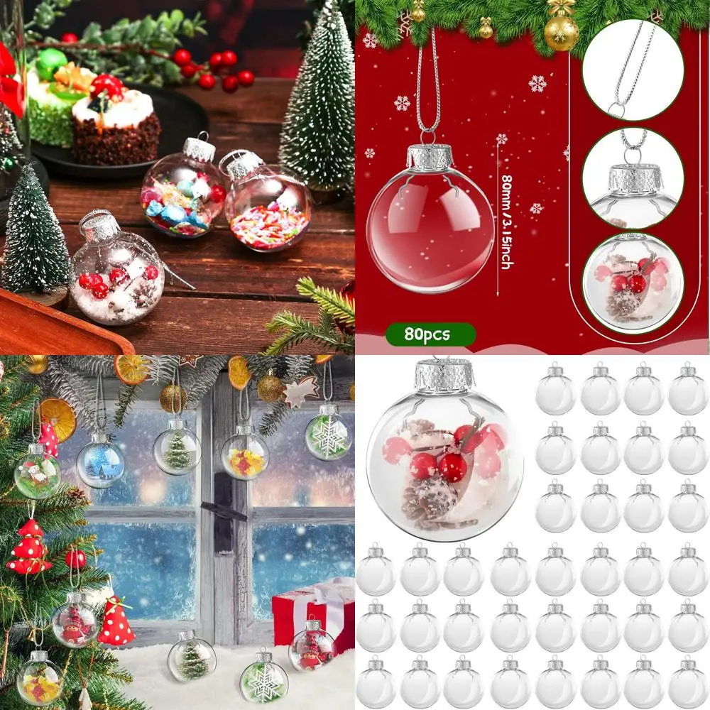 Прозрачные пластиковые рождественские шары, 80 шт. в упаковке, 67 мм, для поделок своими руками, подвешивания, праздничной вечеринки, декора рождественской елки
Прозрачные пластиковые рождественские шары, 80 шт. в упаковке, 67 мм, для поделок своими руками, подвешивания, праздничной вечеринки, декора рождественской елки