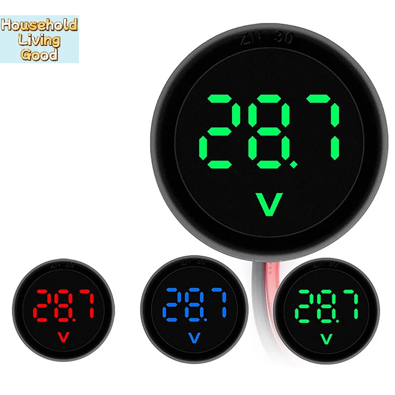 【DC 4-100V LED Digital Display Round Two-wire Voltmeter DC Digital Car Voltage Current Meter Volt Detector Tester Monitor Pane】
【DC 4-100V LED Digital Display Round Two-wire Voltmeter DC Digital Car Voltage Current Meter Volt Detector Tester Monitor Pane】