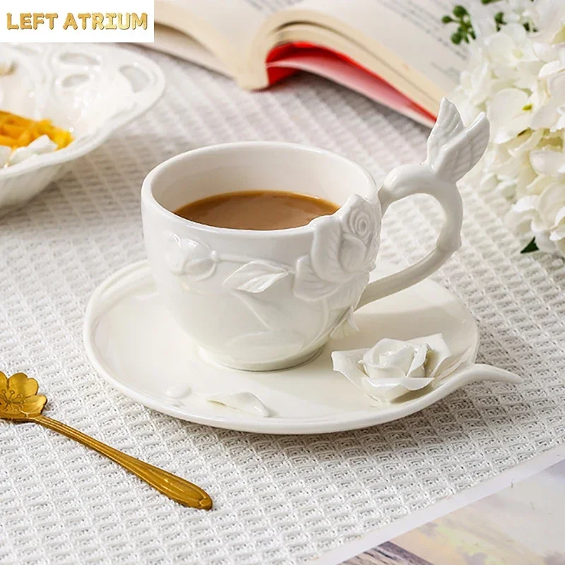 Rose Floral Reliefs Classical Ceramic Cup&saucer Dining Table Coffee Mug Milk Mugs Afternoon Tea Teacup Fruit Juice Container
Rose Floral Reliefs Classical Ceramic Cup&saucer Dining Table Coffee Mug Milk Mugs Afternoon Tea Teacup Fruit Juice Container