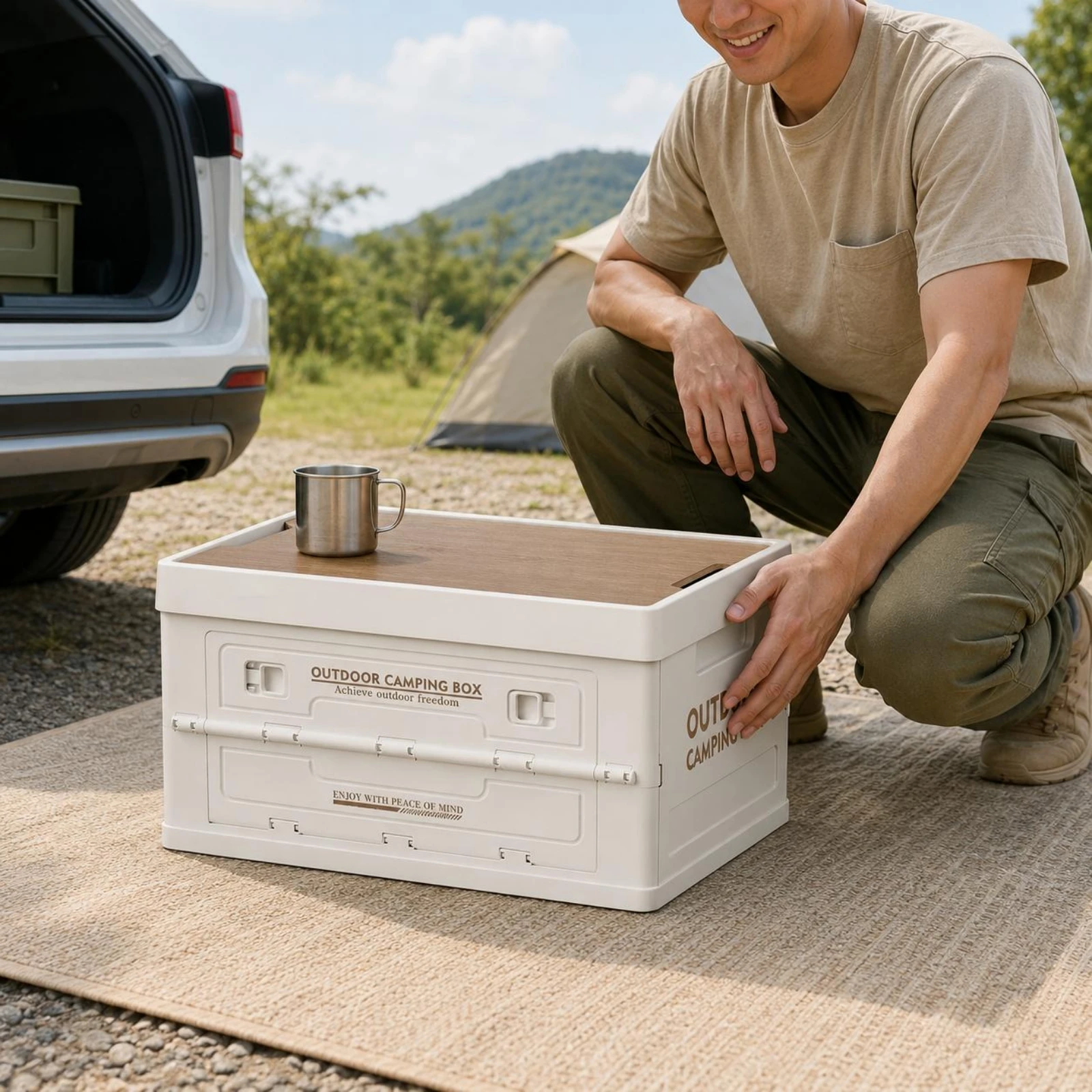 Collapsible Storage Box with Latch Closures Folding Utility Crate Stackable Storage Bin for Household Organization
Collapsible Storage Box with Latch Closures Folding Utility Crate Stackable Storage Bin for Household Organization