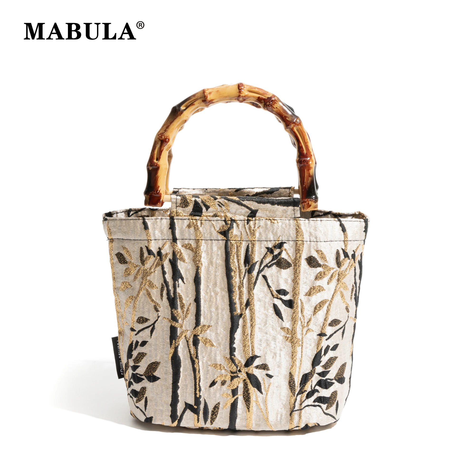 MABULA Chinese Style Bamboo Embroidery Tote Bag For Woman Fashion Luxury Design Top Handle Handbag Lightweight Unique Satchel
MABULA Chinese Style Bamboo Embroidery Tote Bag For Woman Fashion Luxury Design Top Handle Handbag Lightweight Unique Satchel