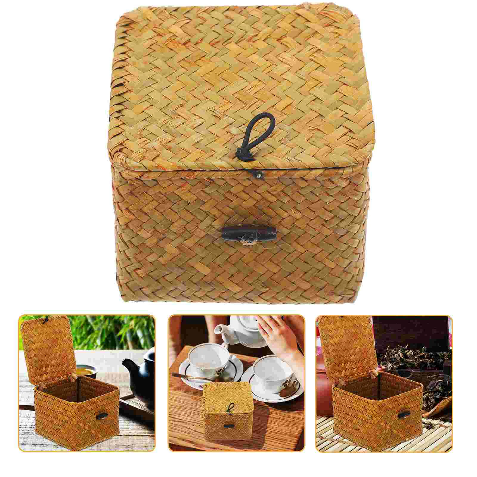 Wicker Storage Basket with Lid Bookshelf Decor Tea Holder Baskets White Laundry Hamper
Wicker Storage Basket with Lid Bookshelf Decor Tea Holder Baskets White Laundry Hamper