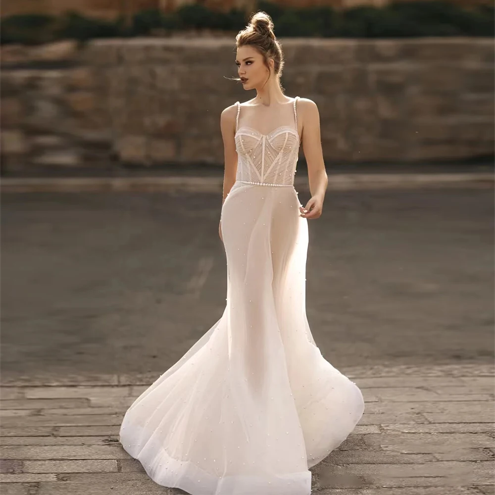Bohemian Wedding Dresses Women's Elegant Sweetheart Sleeveless Off Shoulder Bridal Gowns Formal Beach Party Vestidos De Novia فس
Bohemian Wedding Dresses Women's Elegant Sweetheart Sleeveless Off Shoulder Bridal Gowns Formal Beach Party Vestidos De Novia فس
