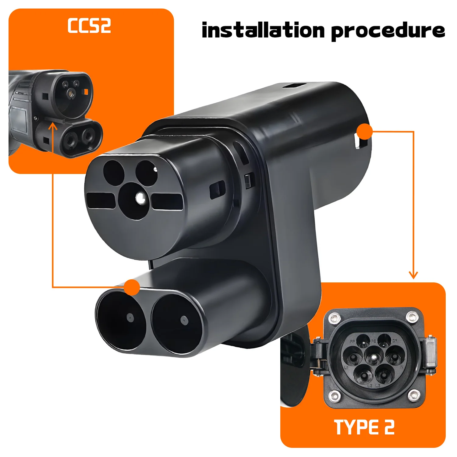 Адаптер конвертера GOODCELL CCS2 в Type2 EV, 100 кВт, 210 А, адаптер для зарядки электромобиля постоянного тока
Адаптер конвертера GOODCELL CCS2 в Type2 EV, 100 кВт, 210 А, адаптер для зарядки электромобиля постоянного тока