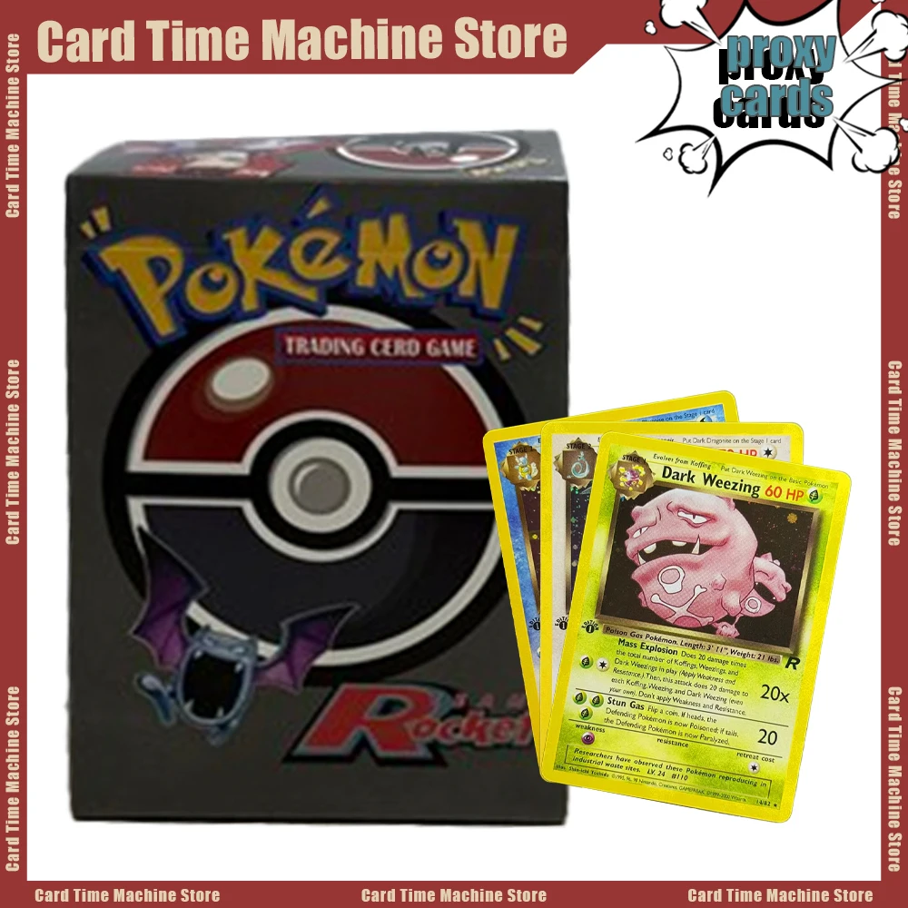 Pokémon Foil Team Rocket Classic Base Set Прокси-карта для развлекательных игр PKM Настольные игры Весь набор Коллекция карт Игрушки в подарок
Pokémon Foil Team Rocket Classic Base Set Прокси-карта для развлекательных игр PKM Настольные игры Весь набор Коллекция карт Игрушки в подарок