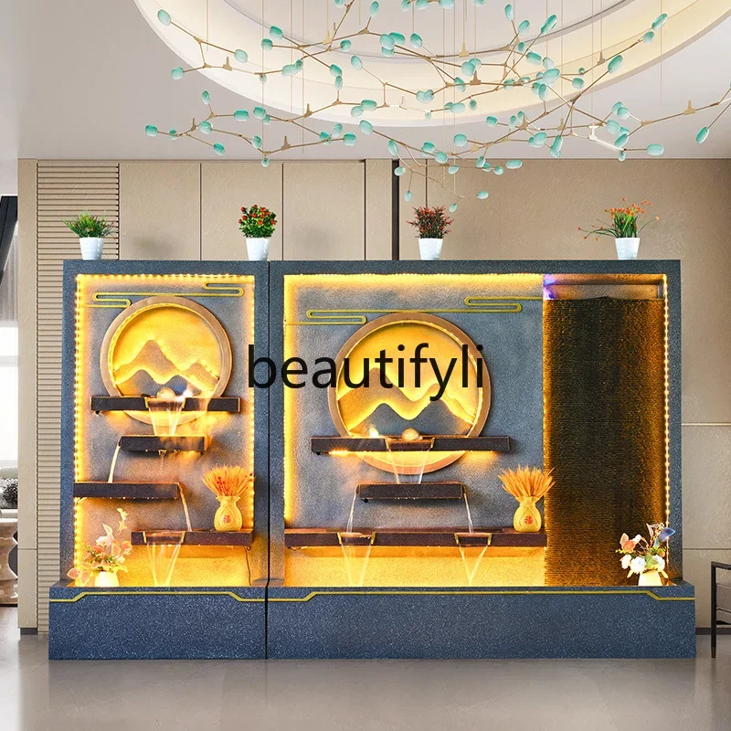 60.Large water curtain wall company courtyard rockery flowing water living room circulating water floor ornament
60.Large water curtain wall company courtyard rockery flowing water living room circulating water floor ornament