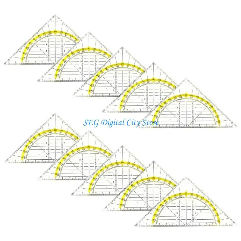 U75B 10Pcs Set Square with 180 Degrees Protractor Multifunction Geometry Set Square
U75B 10Pcs Set Square with 180 Degrees Protractor Multifunction Geometry Set Square