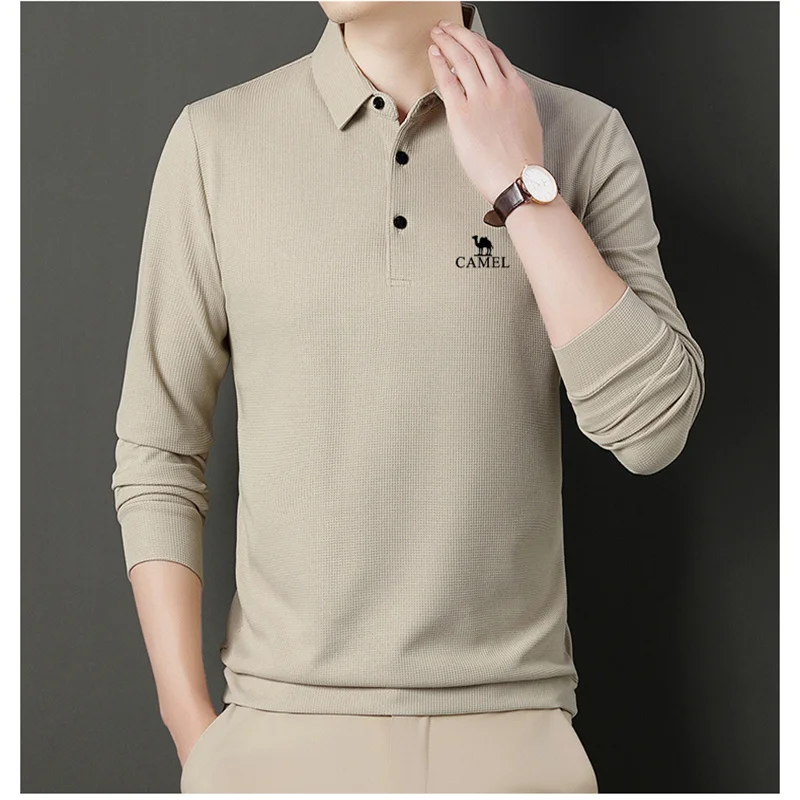 Men's Fashion Solid Long Sleeved Polo Shirt Autumn Breathable Comfortable Top Korean Version Men's lapel T-shirt Male Clothing
Men's Fashion Solid Long Sleeved Polo Shirt Autumn Breathable Comfortable Top Korean Version Men's lapel T-shirt Male Clothing