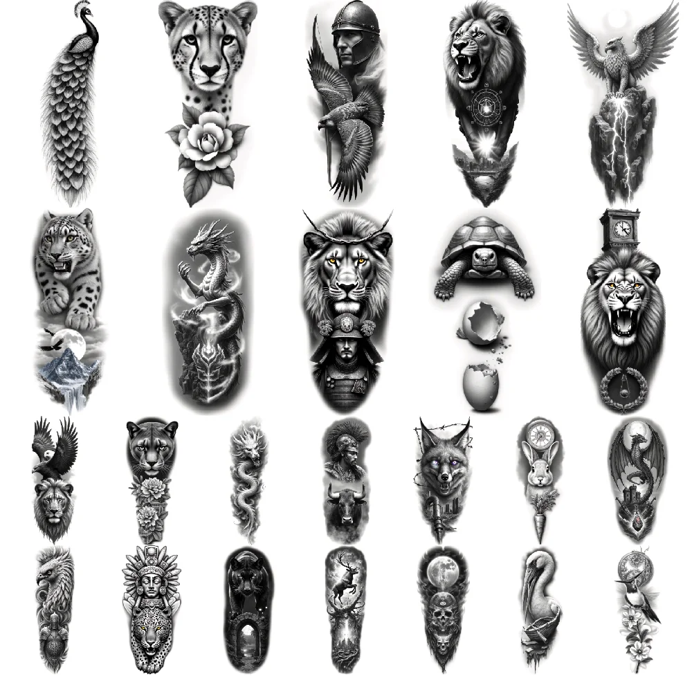 12pcs Temporary Tattoo Black And Grey Realism Knight Dragon Snake For Arm Adult Thigh
12pcs Temporary Tattoo Black And Grey Realism Knight Dragon Snake For Arm Adult Thigh