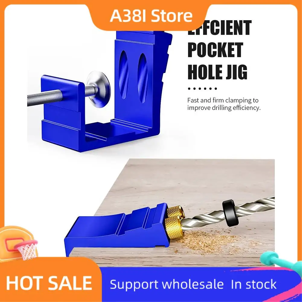 A38I 1 Set Pocket Hole Jig Kit Pocket Screw Jig For 15° Angled Holes, For Woodworking Angle Drilling Holes A
A38I 1 Set Pocket Hole Jig Kit Pocket Screw Jig For 15° Angled Holes, For Woodworking Angle Drilling Holes A