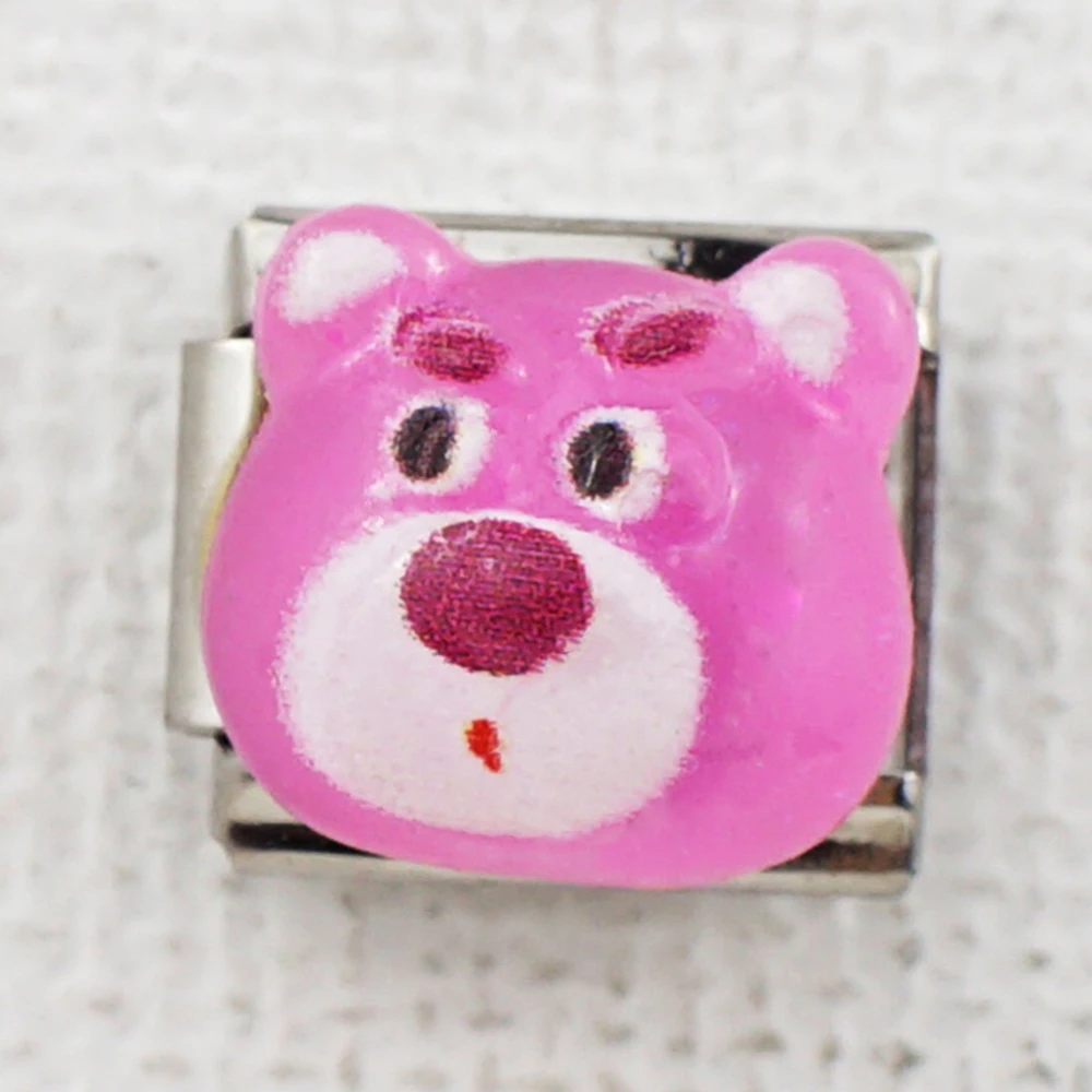 SHIQING Cute Pink Bear Cartoon Module Italian Charm Bracelet Women's Stainless Steel Elastic Italy Bracelet Jewelry Femme Bijoux 
SHIQING Cute Pink Bear Cartoon Module Italian Charm Bracelet Women's Stainless Steel Elastic Italy Bracelet Jewelry Femme Bijoux