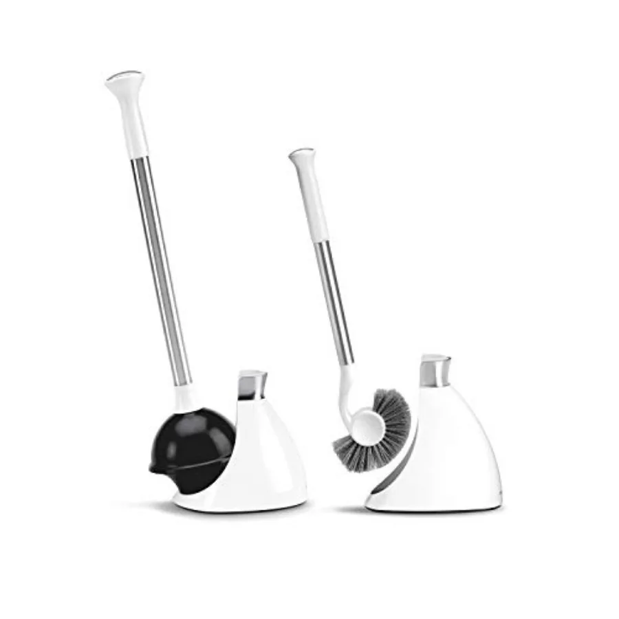 Toilet Plunger and Toilet Brush Set with Holder, Magnetic Drip-Free Covers, Crescent Brush Head and Modern-Toilet Plunger Flang
Toilet Plunger and Toilet Brush Set with Holder, Magnetic Drip-Free Covers, Crescent Brush Head and Modern-Toilet Plunger Flang