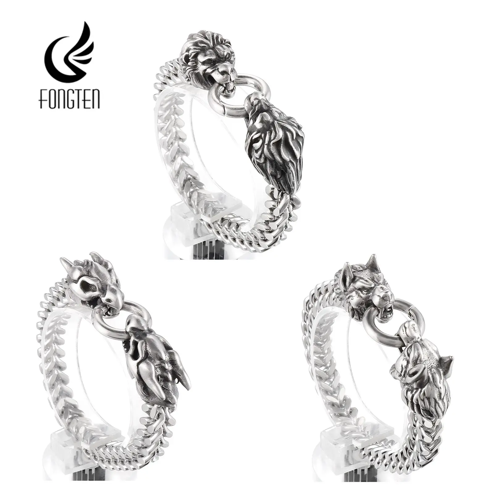 Fongten Animal Stainless Steel Men's bracelets Weaving Chain Gothic Male Spring Festival Fashion Jewelry Halloween Gift New 2024
Fongten Animal Stainless Steel Men's bracelets Weaving Chain Gothic Male Spring Festival Fashion Jewelry Halloween Gift New 2024