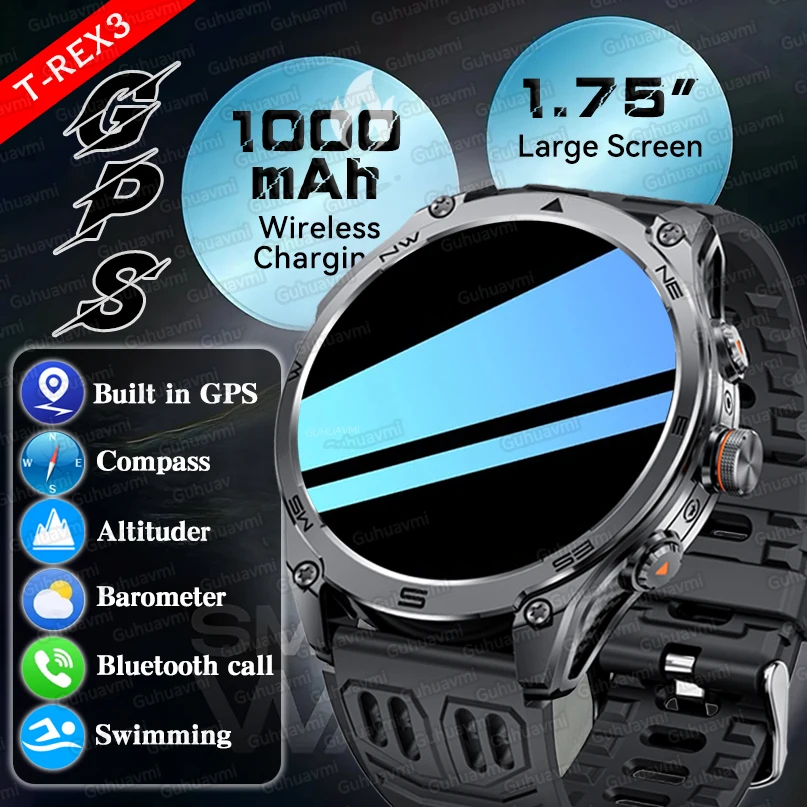 2025 GPS Smart Watch Men 1000mAh AMOLED Dive Watch Sports Digital Watch Altimeter Compass Bluetooth Call 1.75" Screen SmartWatch
2025 GPS Smart Watch Men 1000mAh AMOLED Dive Watch Sports Digital Watch Altimeter Compass Bluetooth Call 1.75" Screen SmartWatch