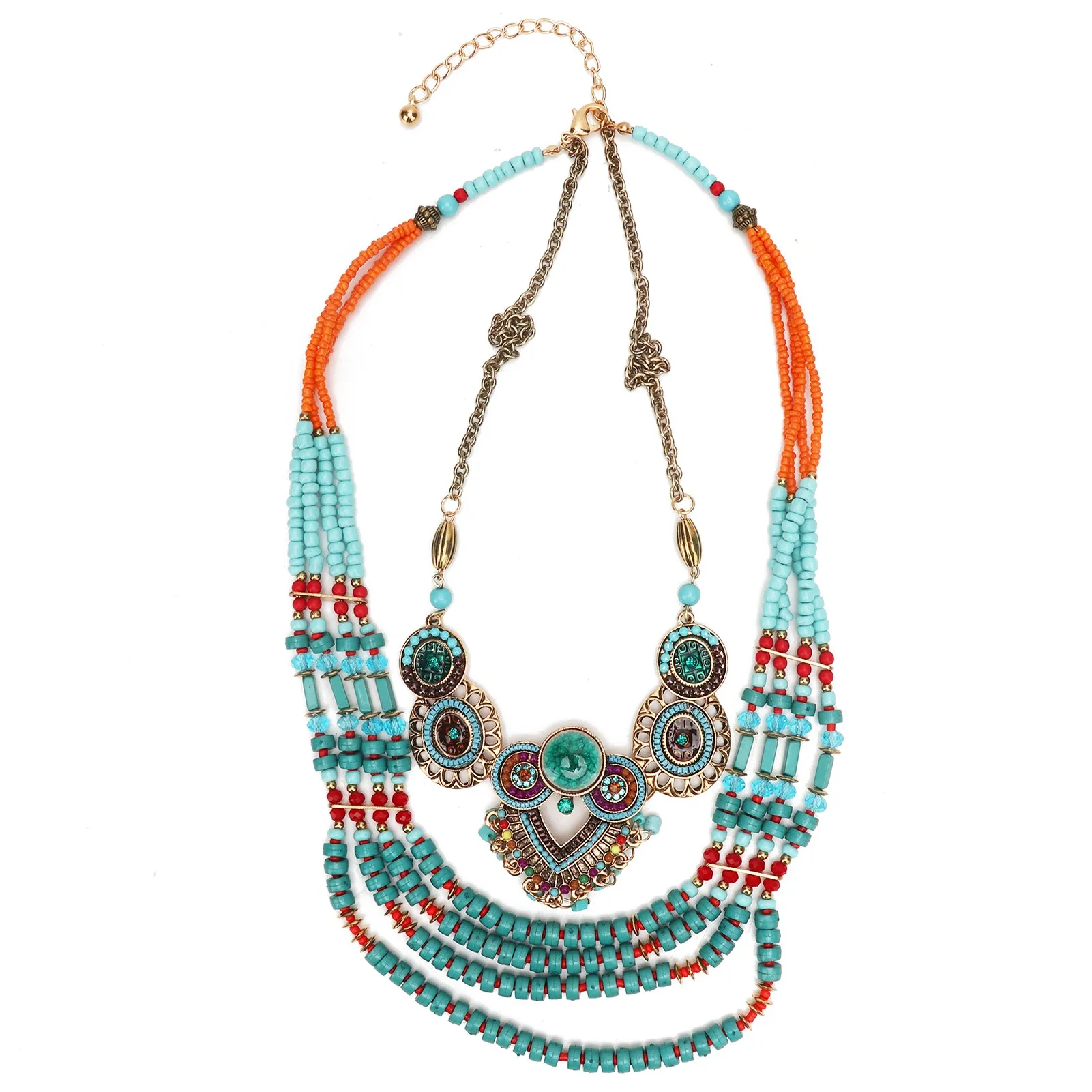 Bohemian Necklace Vintage HandMade Beaded MultiLayer Color Clothing Accessories Women Jewelry
Bohemian Necklace Vintage HandMade Beaded MultiLayer Color Clothing Accessories Women Jewelry