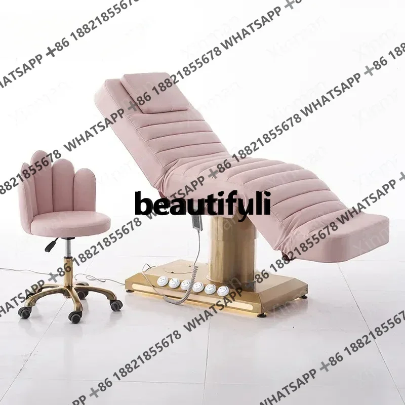 zx1 Кровать для ресниц в салоне красоты, позолоченное основание с управлением ногами, 3-моторная массажная кровать для красоты со светодиодной подсветкой
zx1 Кровать для ресниц в салоне красоты, позолоченное основание с управлением ногами, 3-моторная массажная кровать для красоты со светодиодной подсветкой