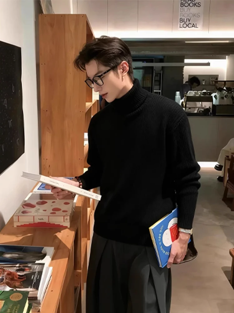 Bla American Heavyweight High Collar Men's Knitwear Winter Fce Lined Thiened Warm Inner Wear Casual Trendy Wool Sweater
Bla American Heavyweight High Collar Men's Knitwear Winter Fce Lined Thiened Warm Inner Wear Casual Trendy Wool Sweater