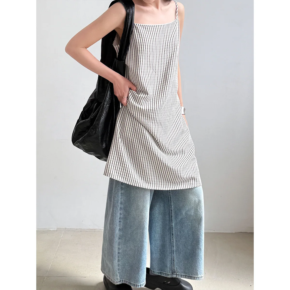 Casual Korean Version Casual Striped Camisole Dress 2025 Spring/summer New Item, Layered Versatile Dress, A-line Skirt 3562
Casual Korean Version Casual Striped Camisole Dress 2025 Spring/summer New Item, Layered Versatile Dress, A-line Skirt 3562