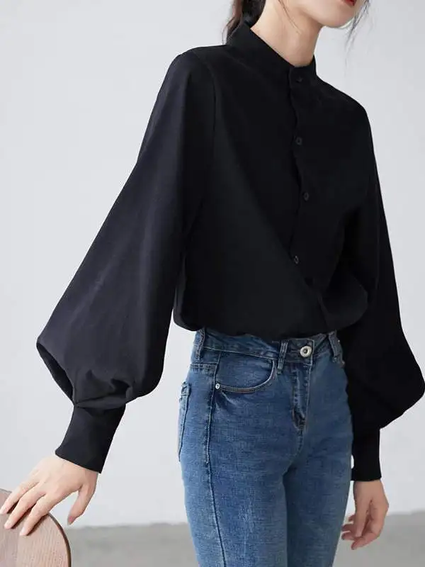 Женская блузка с воротником-стойкой и рукавами-фонариками в стиле ретро, дизайн в гонконгском стиле, Maturi Aosphere
Женская блузка с воротником-стойкой и рукавами-фонариками в стиле ретро, дизайн в гонконгском стиле, Maturi Aosphere