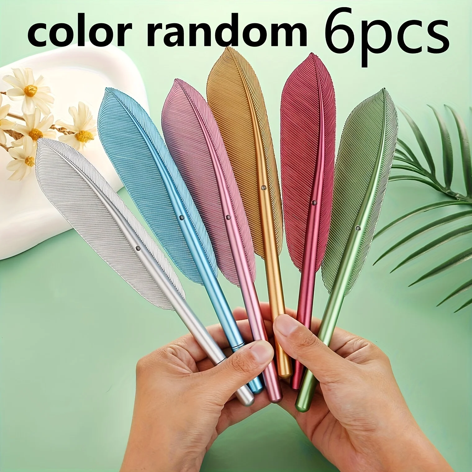 6Pcs Realistic Feathers Gel Pen Creative 0.5mm Black Ink Writing Neutral Pens tudent School Supplies Office Stationery Gifts
6Pcs Realistic Feathers Gel Pen Creative 0.5mm Black Ink Writing Neutral Pens tudent School Supplies Office Stationery Gifts