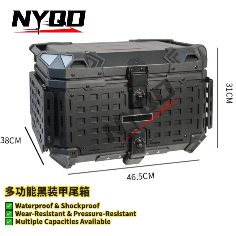 Motorcycle Electric Vehicle General Aluminum Alloy, Quick Release Waterproof Anti-Drop Mecha Style Large Capacity Rear Trunk
Motorcycle Electric Vehicle General Aluminum Alloy, Quick Release Waterproof Anti-Drop Mecha Style Large Capacity Rear Trunk