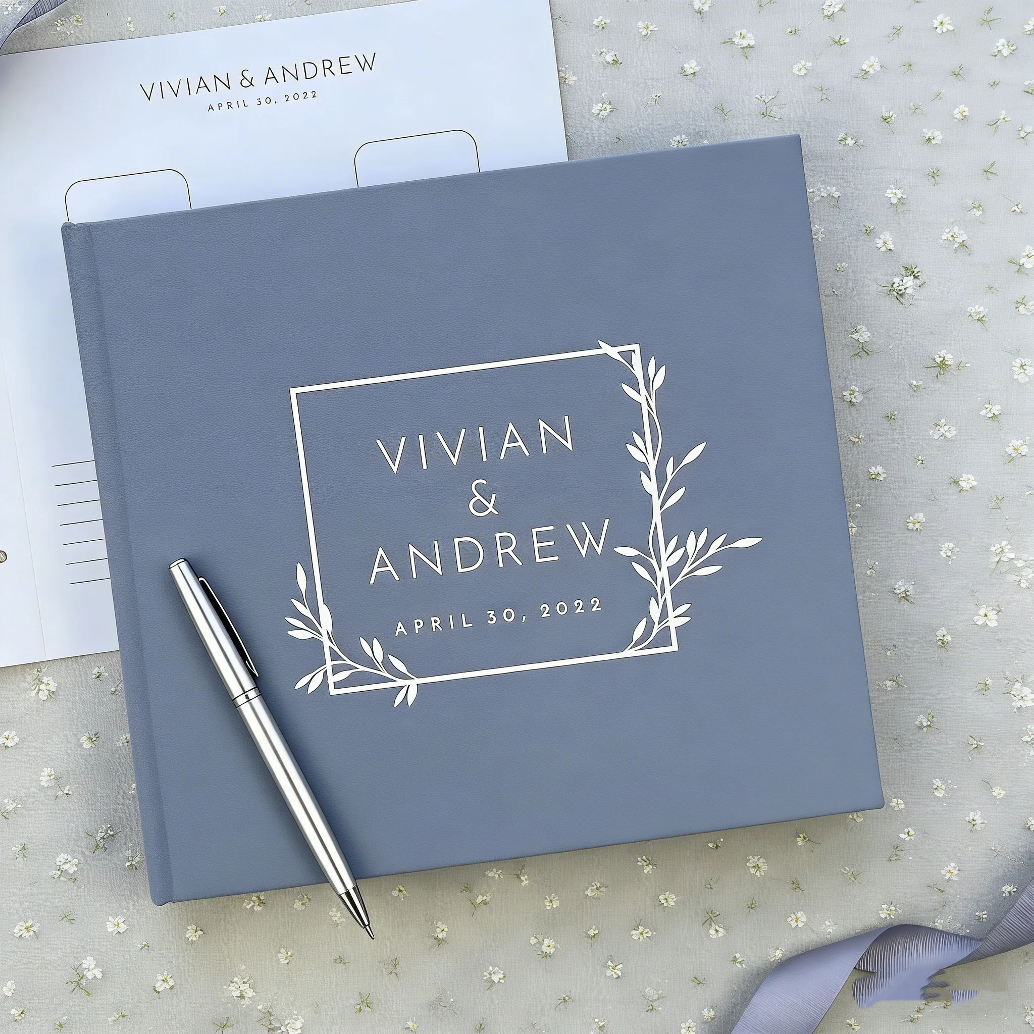 Personalized Gray Wedding Guest Book with Instax Slots - Custom Name & Date Memory Book - Fits Mini/Wide/Square Photos - Elegant
Personalized Gray Wedding Guest Book with Instax Slots - Custom Name & Date Memory Book - Fits Mini/Wide/Square Photos - Elegant