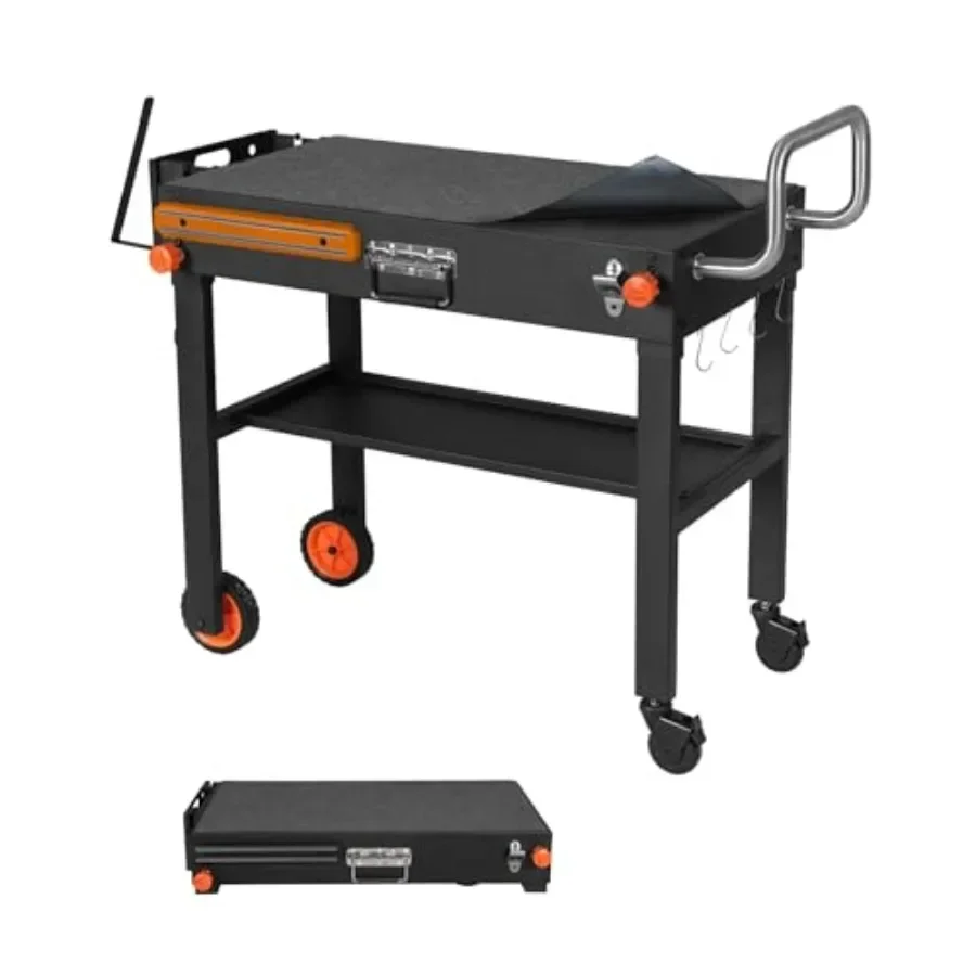 Grill Table for Blackstone Griddle 22 and 17 Inch, Heavy-Duty Steel, Black, Foldable with Wheels for Travel, Camping, and Outdo
Grill Table for Blackstone Griddle 22 and 17 Inch, Heavy-Duty Steel, Black, Foldable with Wheels for Travel, Camping, and Outdo