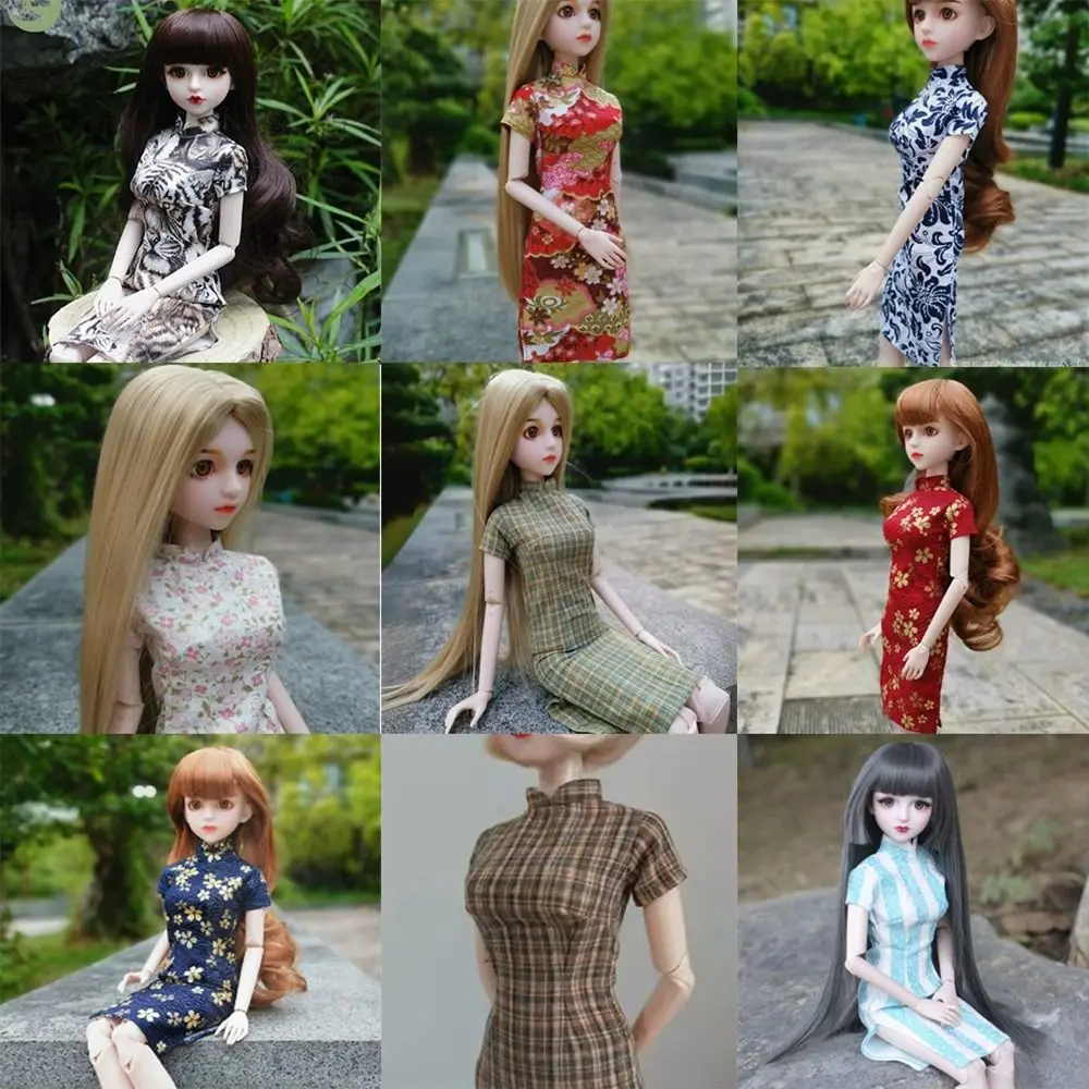 Handmade Doll Chinese Dresses Fashion Cute Cheongsam Dresses Doll Accessories Grid Flower Printed for 1/4 45cm Dolls
Handmade Doll Chinese Dresses Fashion Cute Cheongsam Dresses Doll Accessories Grid Flower Printed for 1/4 45cm Dolls
