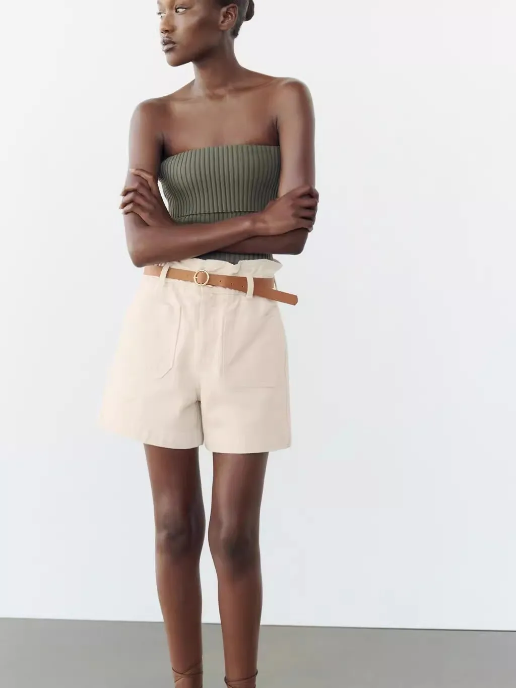 Summer 2024 New Casual Loose Women's orts Z975 with Belt High Waist Denim orts Pure Color Wear Resistant ort Pants
Summer 2024 New Casual Loose Women's orts Z975 with Belt High Waist Denim orts Pure Color Wear Resistant ort Pants