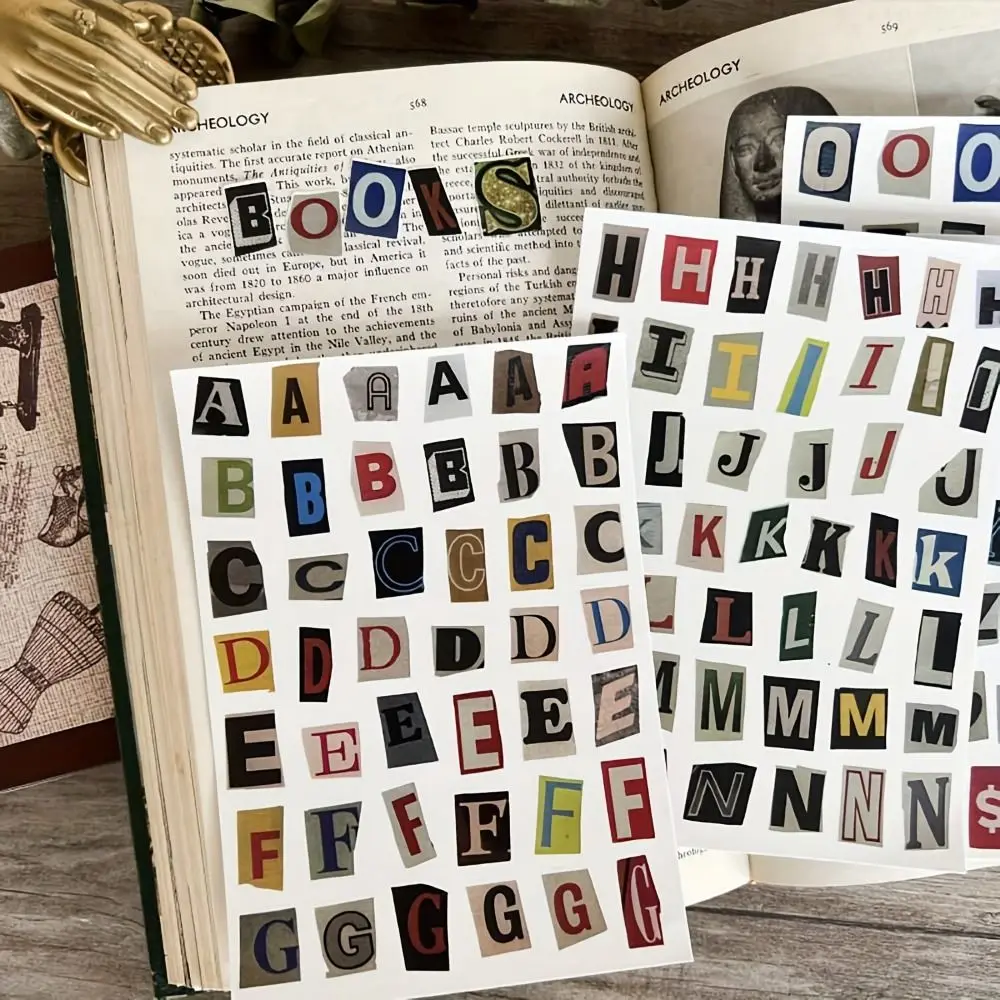 181pcs/4-Sheet English Alphabet Stickers Decorative Collage Korea Ins Style Number Symbol Stickers Vintage Aesthetic
181pcs/4-Sheet English Alphabet Stickers Decorative Collage Korea Ins Style Number Symbol Stickers Vintage Aesthetic