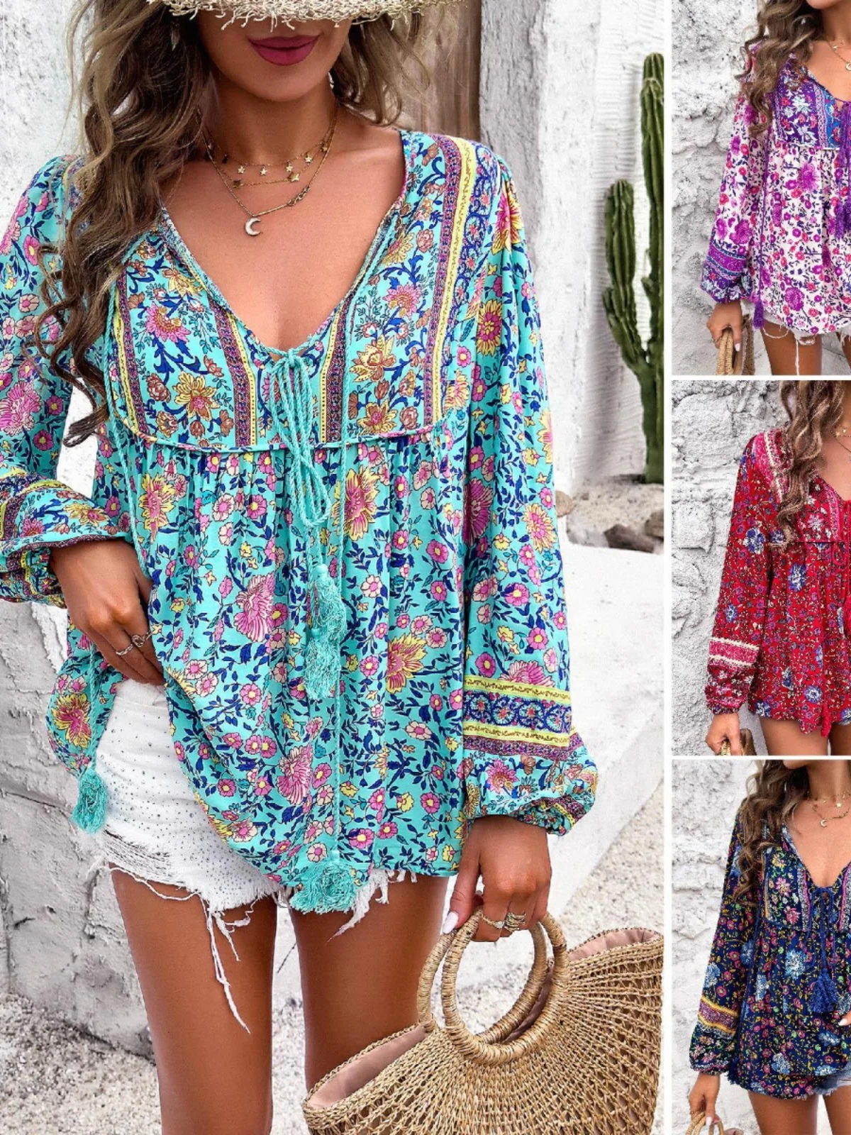 Faion Street Sle Printed Long Sve V-Ne irt Floral Lace Casual Holiday Wear Polyester Fibre Bubble Sve Midi Length
Faion Street Sle Printed Long Sve V-Ne irt Floral Lace Casual Holiday Wear Polyester Fibre Bubble Sve Midi Length