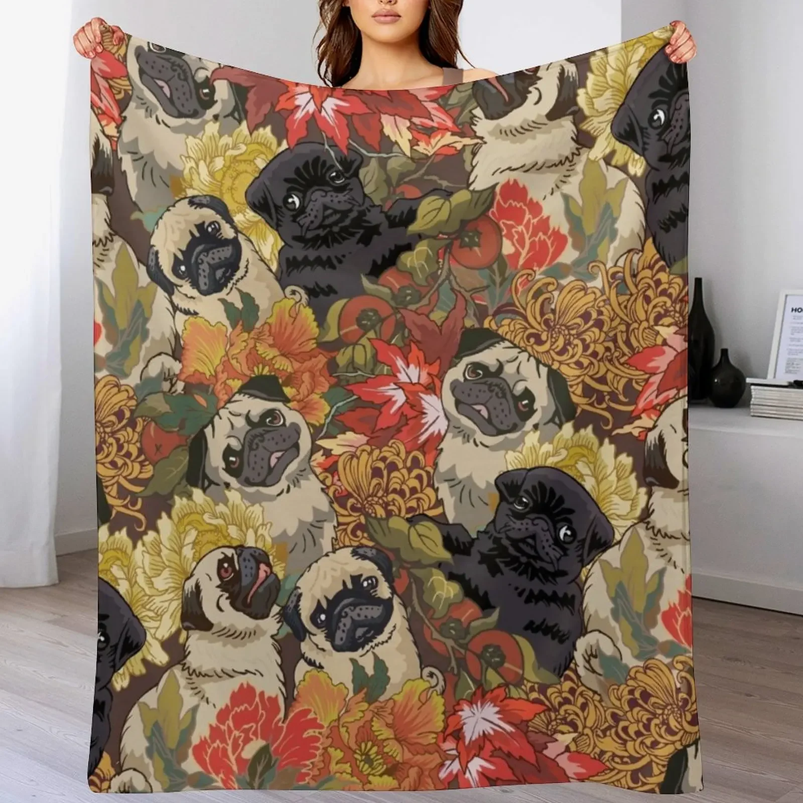 Because Pugs Autumn Throw Blanket Stylish Warm Blanket for Living Room Bedroom
Because Pugs Autumn Throw Blanket Stylish Warm Blanket for Living Room Bedroom
