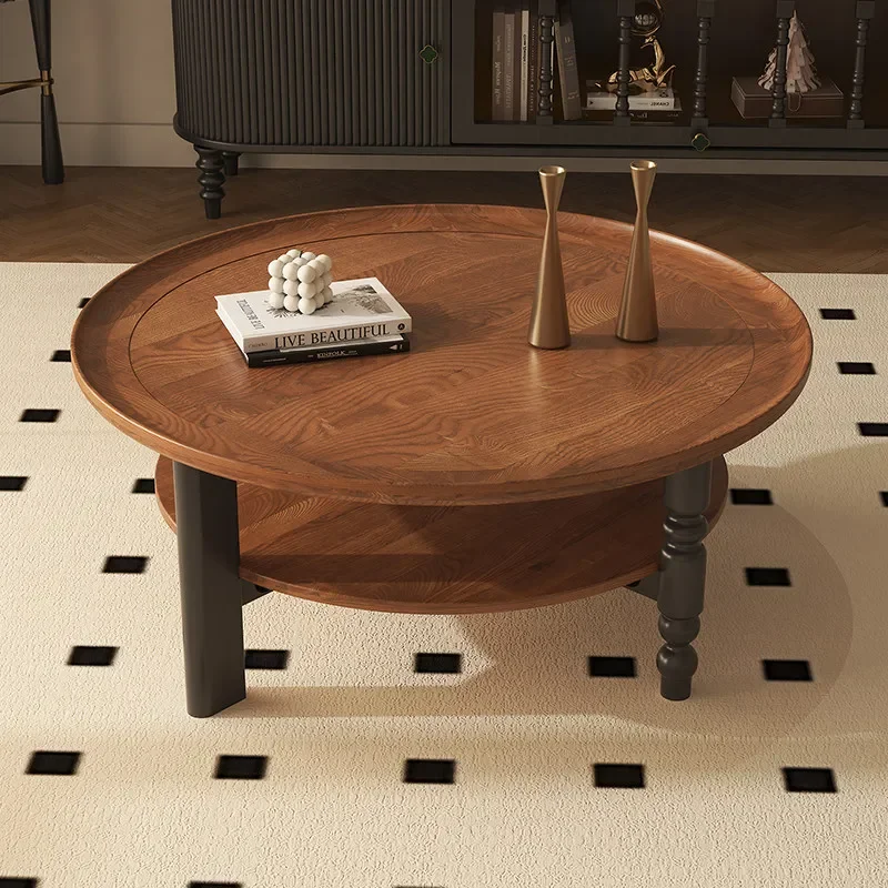 French retro solid wood living room home multi-functional American small tea table
French retro solid wood living room home multi-functional American small tea table