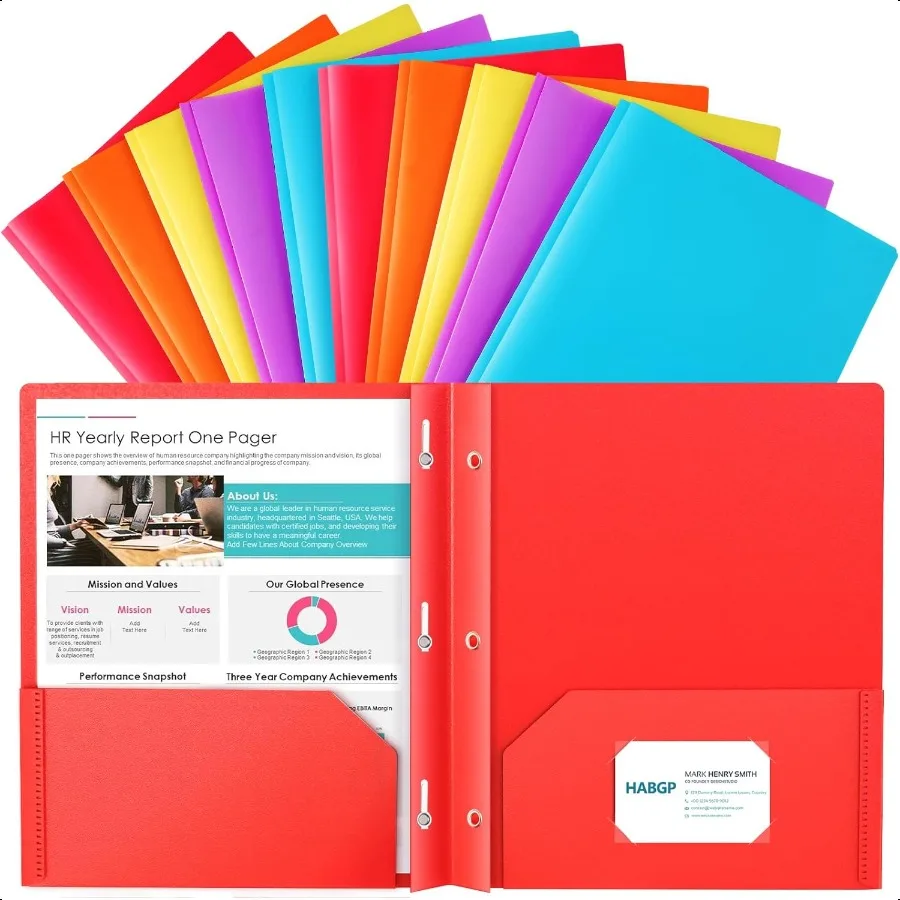 10 Folders with Pockets and Prongs 2 Pocket 3 Prong Folders with Busin Card Holder Heavy Duty Plastic File Folders for Document
10 Folders with Pockets and Prongs 2 Pocket 3 Prong Folders with Busin Card Holder Heavy Duty Plastic File Folders for Document