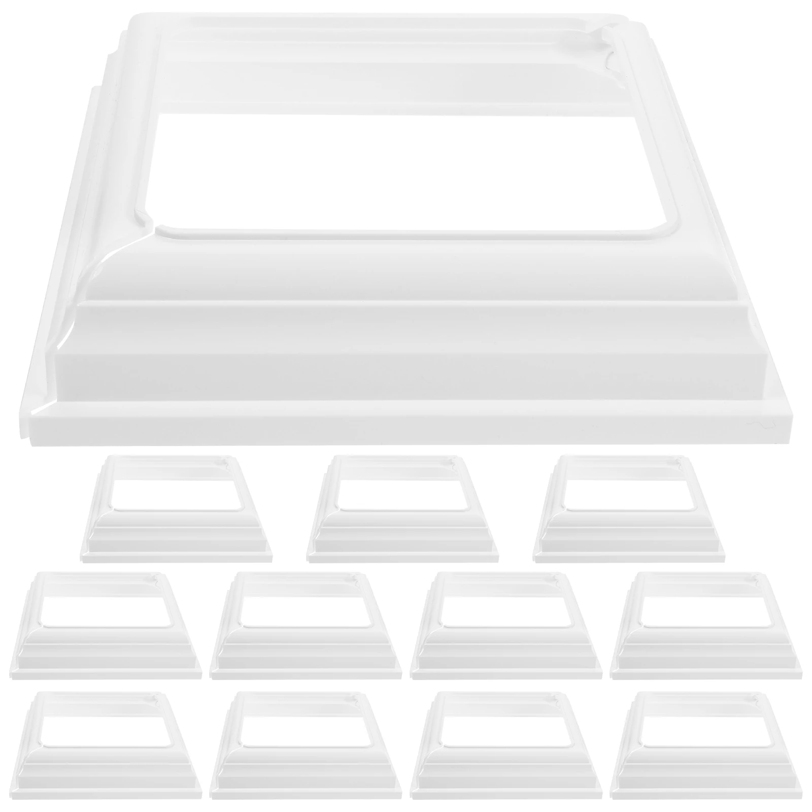 12pcs Plastic Base Split Design Ladder End Covers Fence Column Wraps Porch Deck Railing Post Sleeve Sturdy Supports Storage Box
12pcs Plastic Base Split Design Ladder End Covers Fence Column Wraps Porch Deck Railing Post Sleeve Sturdy Supports Storage Box
