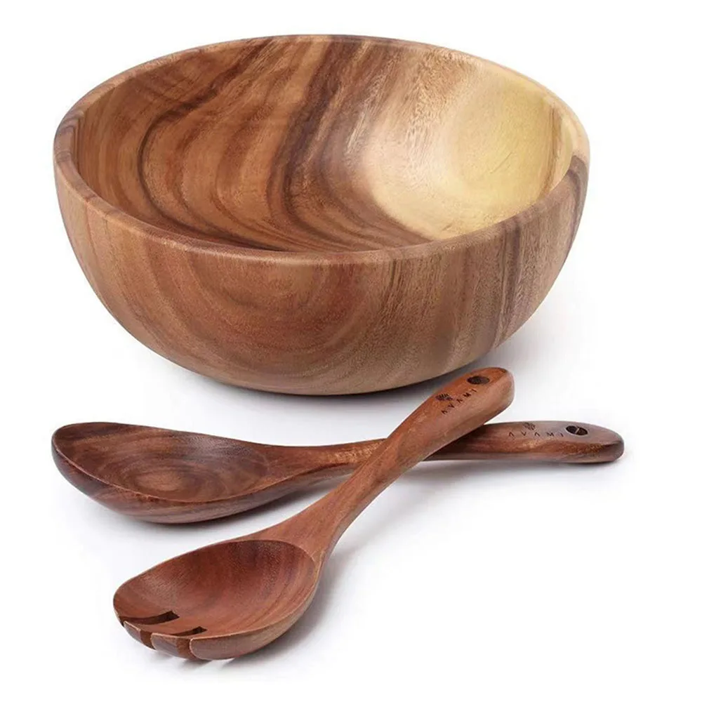 Jaswehome Wooden Salad Bowl With Salad Spoon Fork High Quality Servers Salad Bowl Natural Acacia Wood Handmade Wooden Bowl Set
Jaswehome Wooden Salad Bowl With Salad Spoon Fork High Quality Servers Salad Bowl Natural Acacia Wood Handmade Wooden Bowl Set