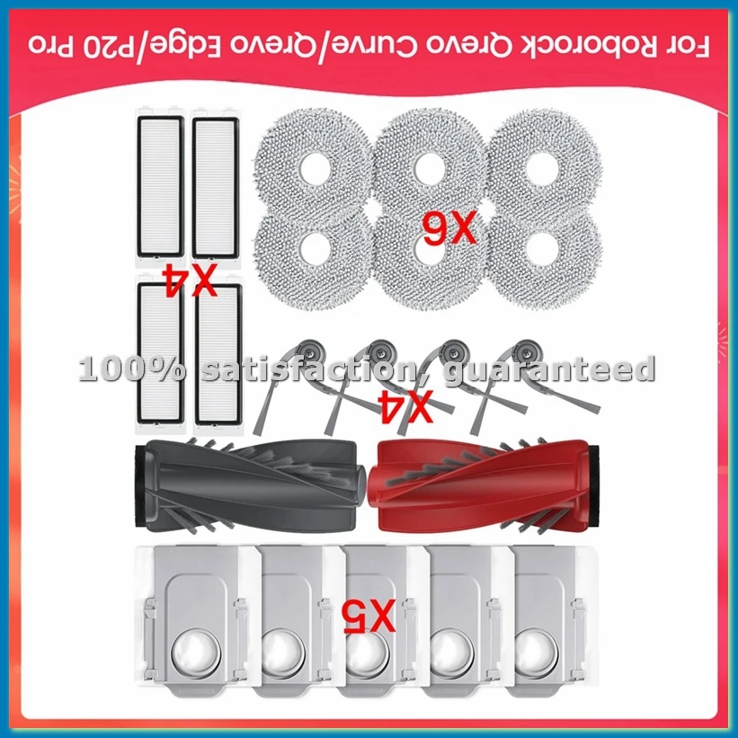 For Qrevo Curve/Qrevo Edge/P20 Pro Roller Side Brushes Hepa Filter Mop Cloth Dust Bags Replacement Parts-A69M
For Qrevo Curve/Qrevo Edge/P20 Pro Roller Side Brushes Hepa Filter Mop Cloth Dust Bags Replacement Parts-A69M