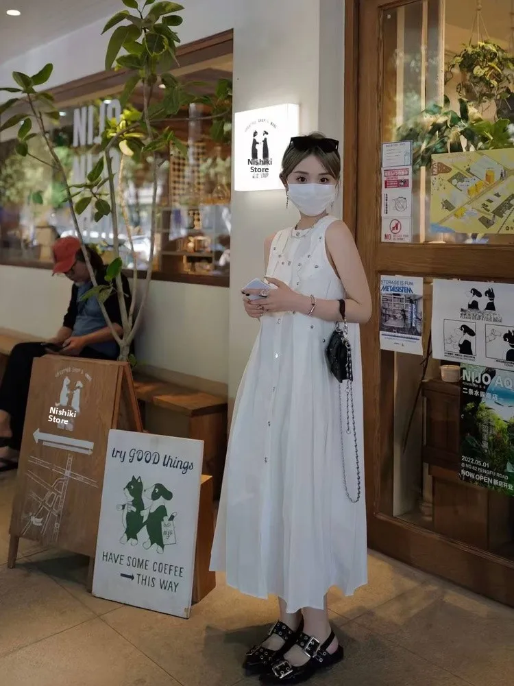 Summer New Sle Korean Version Rivet Heavy Work round Ne Svel Women's Dr Loose Versatile Slimming Long Dr
Summer New Sle Korean Version Rivet Heavy Work round Ne Svel Women's Dr Loose Versatile Slimming Long Dr