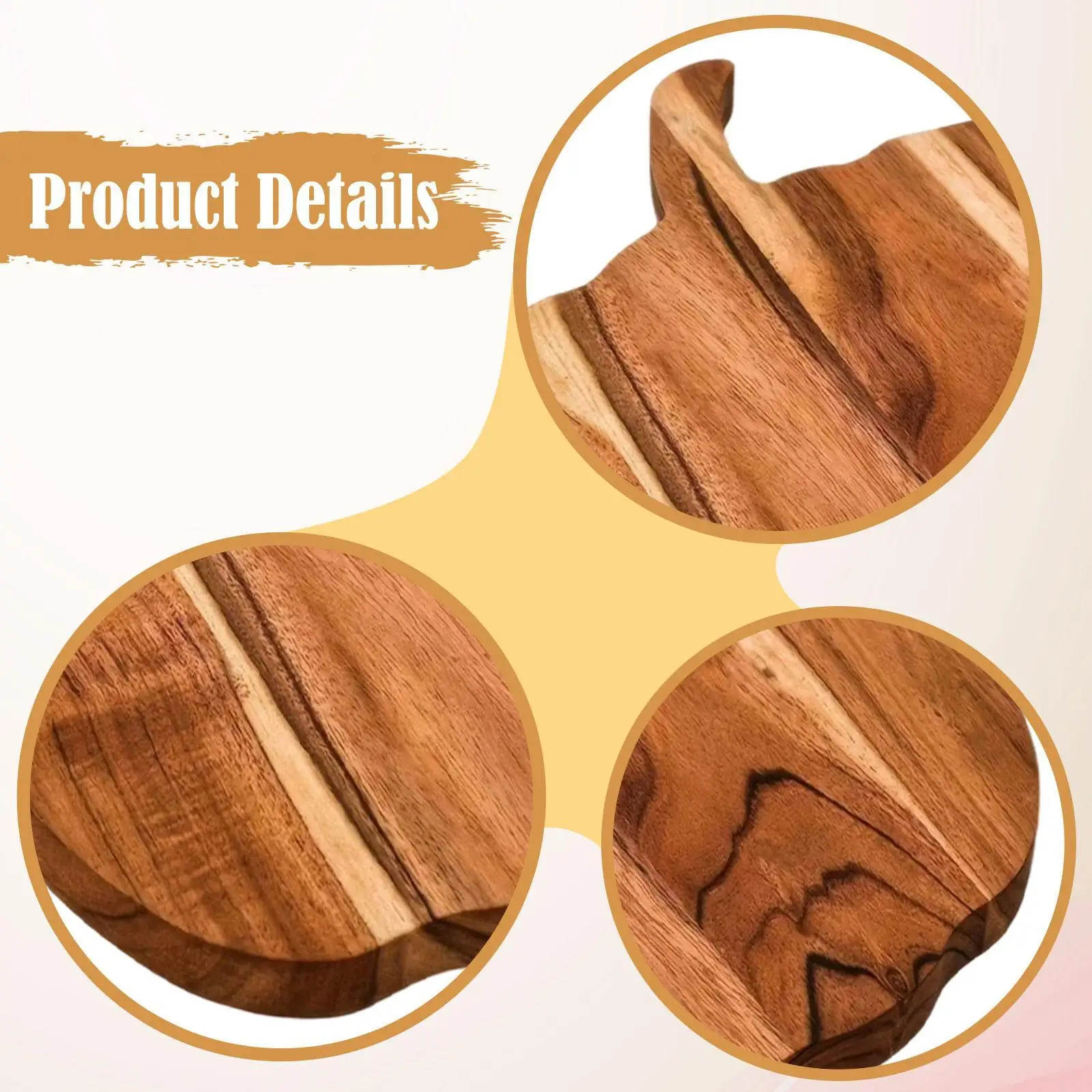 Acacia Wood Serving Tray Cutting Board Multipurpose Wooden Chopping Board for Kitchen Cheese Meat Fruits
Acacia Wood Serving Tray Cutting Board Multipurpose Wooden Chopping Board for Kitchen Cheese Meat Fruits